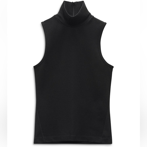 Rag & Bone Irina Black Sleeveless Ponte Turtleneck Top Size XL NWT - Picture 3 of 9